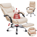 Reclining Office Chair, Ergonomic Chair with Leg Rest, Sturdy 400-Pound High-Back Executive Office Chair, Suitable for Home Use