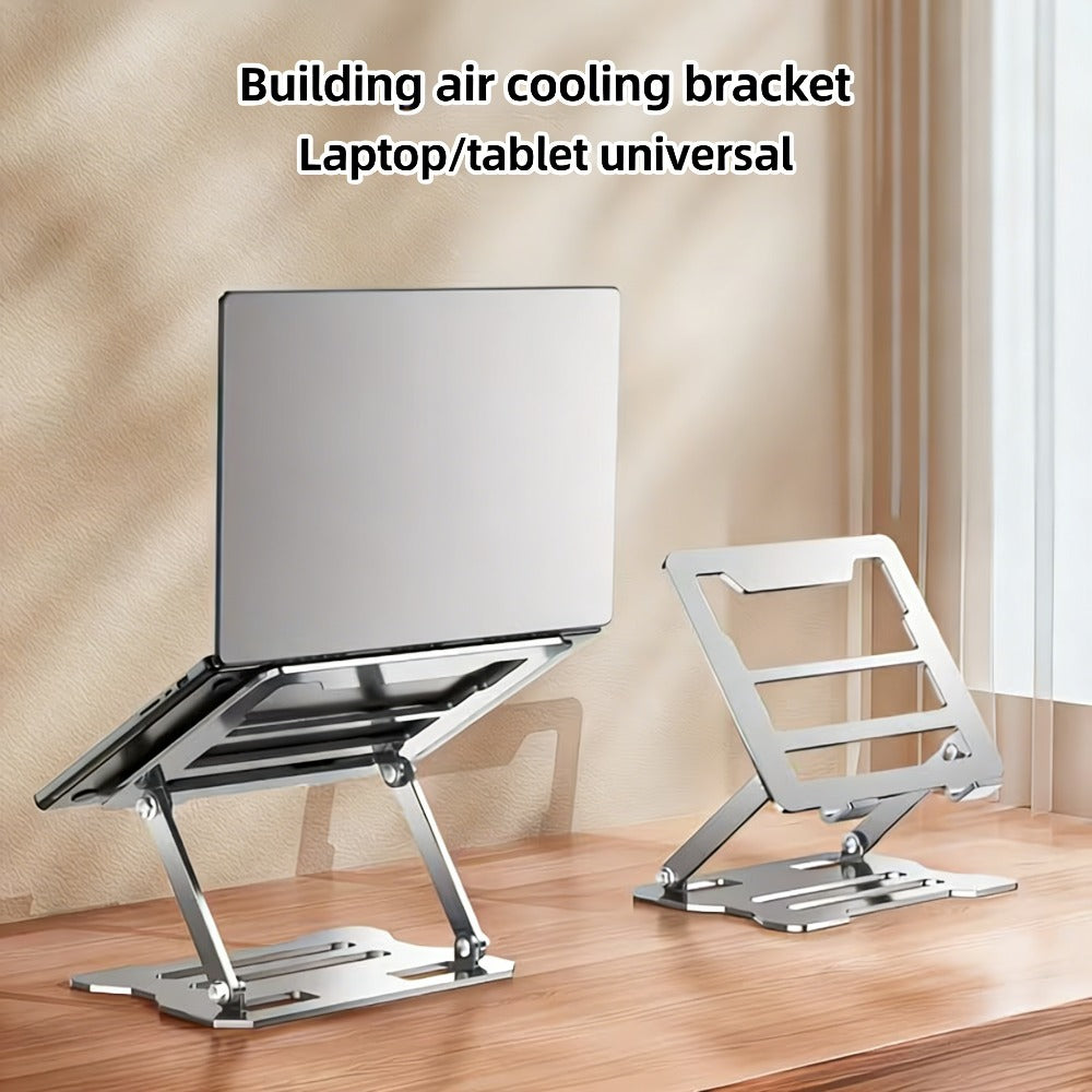 Adjustable Laptop Stand - Easy to Adjust Height, Tablet Stand, All Metal Desktop Stand, Multifunctional Universal Lifting Folding Phone Stand, Ergonomic Design, Ultra-Portable And Foldable - Universal