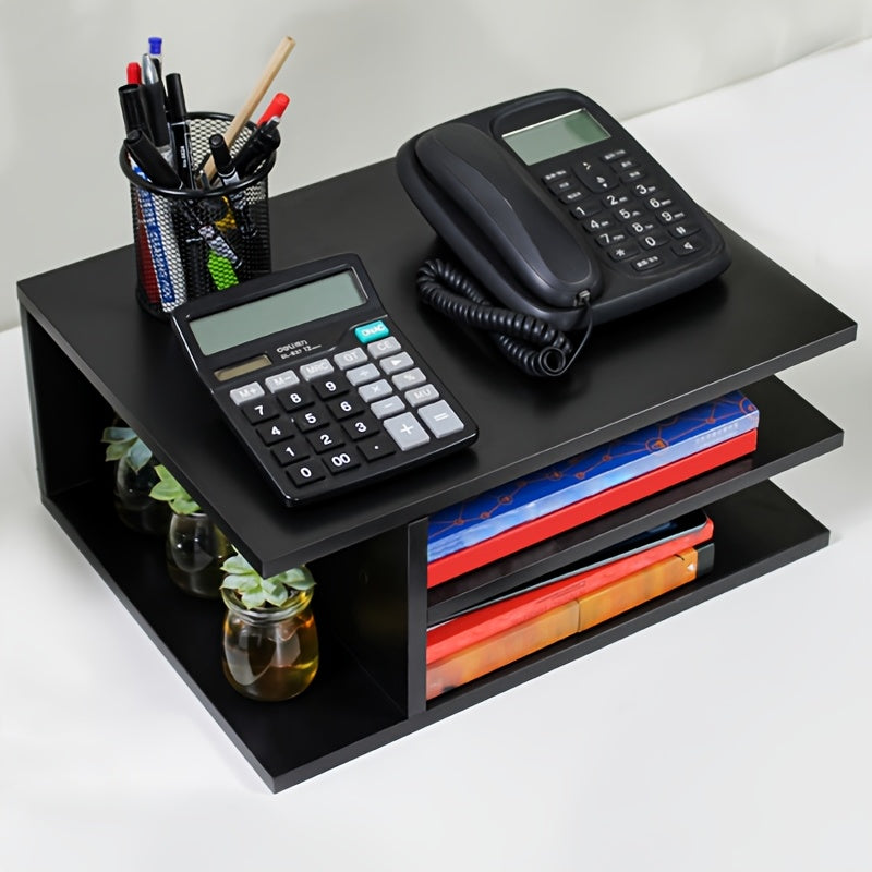 Desktop Storage Rack for Office, Suitable for A4 Paper And Stationery Organization, Ideal for Student Dorms And Home Use, Multi-Layer Storage Available in Various Colors, Easy And Practical, Also Serves As a Printer Riser