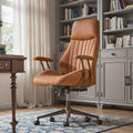 Ergonomic Executive Office Chair - High Back Suede Desk Chair with Lumbar Support, Side Pockets, and 5-Wheel Base for Comfortable Workspace, 400LBS Capacity