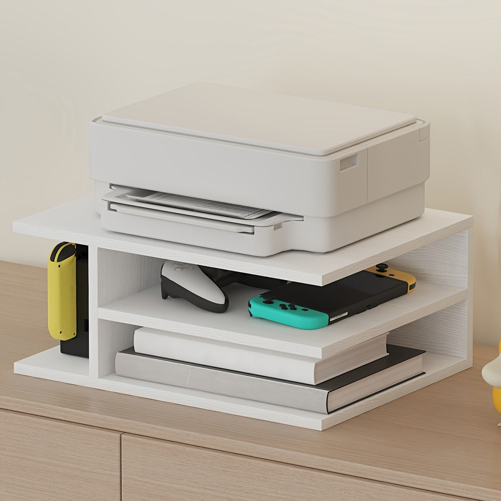 Desktop Storage Rack for Office, Suitable for A4 Paper And Stationery Organization, Ideal for Student Dorms And Home Use, Multi-Layer Storage Available in Various Colors, Easy And Practical, Also Serves As a Printer Riser