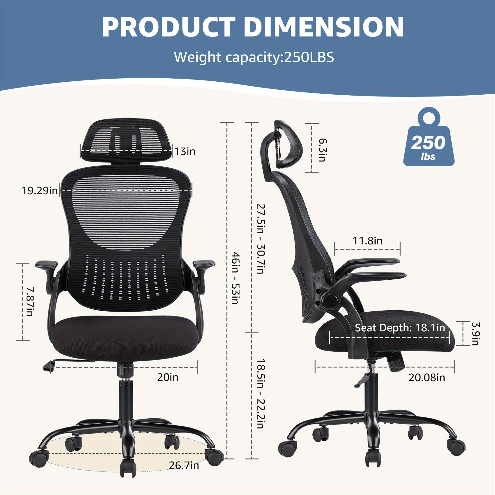 Home Gaming Chair, Office Chair, Equipped With Wheels, Armrests, And Fixed Head Cushions, Breathable Mesh Design, And Lumbar Support To Protect The Lumbar Spine