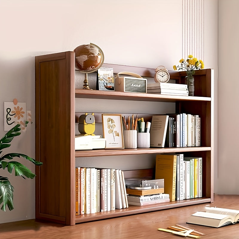 A Sturdy Three-Tier Bamboo And Solid Wood Desktop Shelf That Serves As a Versatile Organizer for Home, Office, Study, Or School, Providing a Easy Yet High-Quality Solution for Storing Books, Stationery, And Small Items