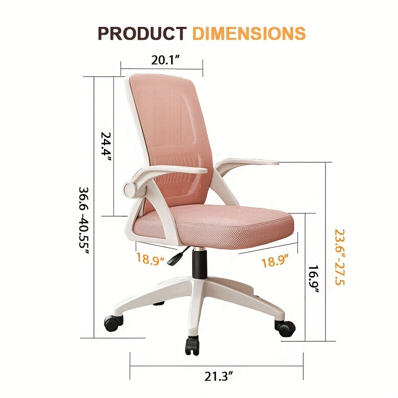 Ergonomic Office Chair, Mesh Desk Chair With Lumbar Support, Adjustable Arms, Ergonomic Chair For Home Office Work