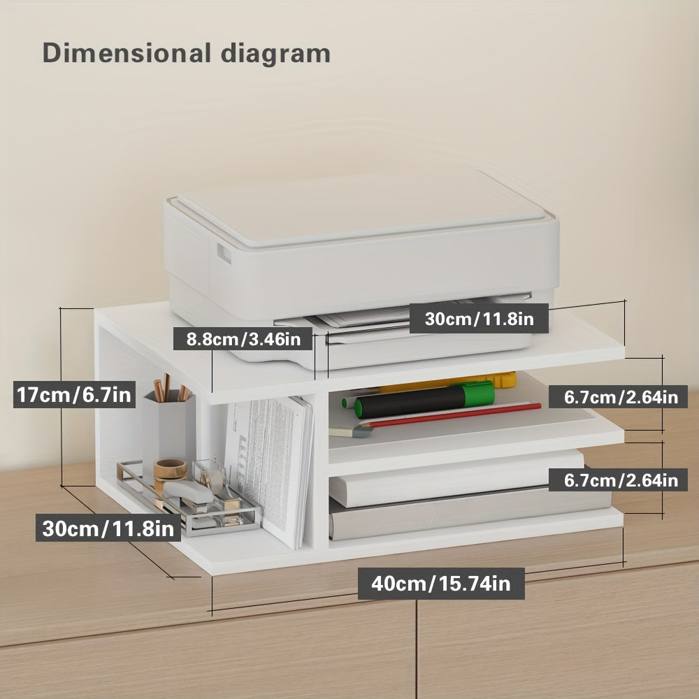 Desktop Storage Rack for Office, Suitable for A4 Paper And Stationery Organization, Ideal for Student Dorms And Home Use, Multi-Layer Storage Available in Various Colors, Easy And Practical, Also Serves As a Printer Riser