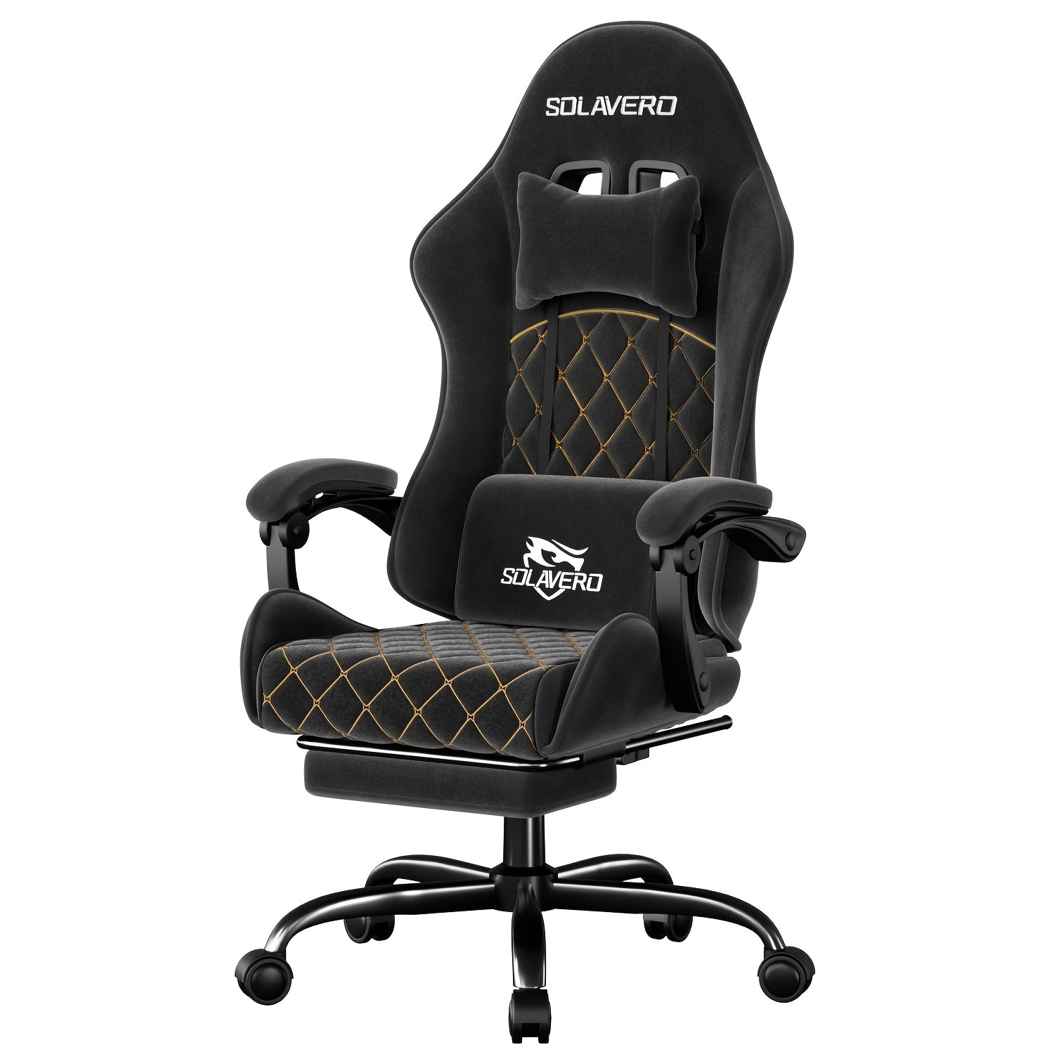Ergonomic Office & Gaming Chair with Massage Lumbar Support & Adjustable Footrest - Manual Recline Handle Suitable for Home, Computer Desk, Hard Compatible for Bedrooms\u002FStudies, 8 Colors - Assembly Required Chair with Headrest Support